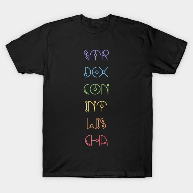 Character Abilities - Dungeons and Dragons Rainbow T-Shirt by OfficialTeeDreams